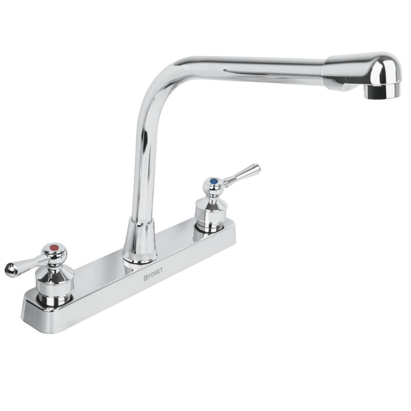 FP-319P Mezcladora plástica, fregadero, cobra, manerales palanca TRUPER | DIHERESA