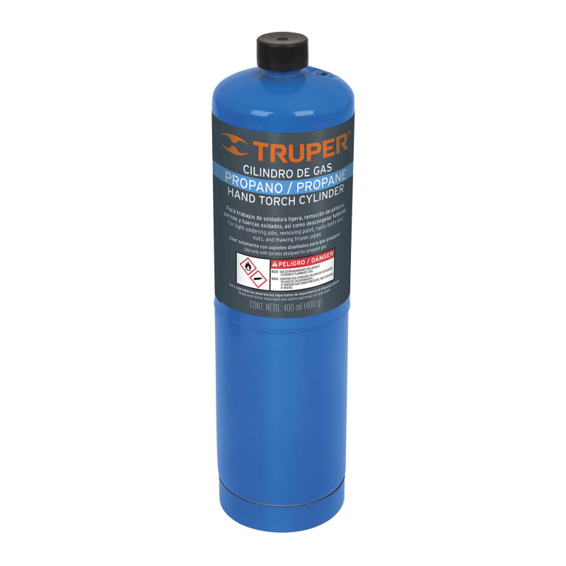 GAS-400A Cilindro de gas propano de 400 g, azul TRUPER | DIHERESA GAS-400A Cilindro de gas propano de 400 g, azul TRUPER | DIHERESA