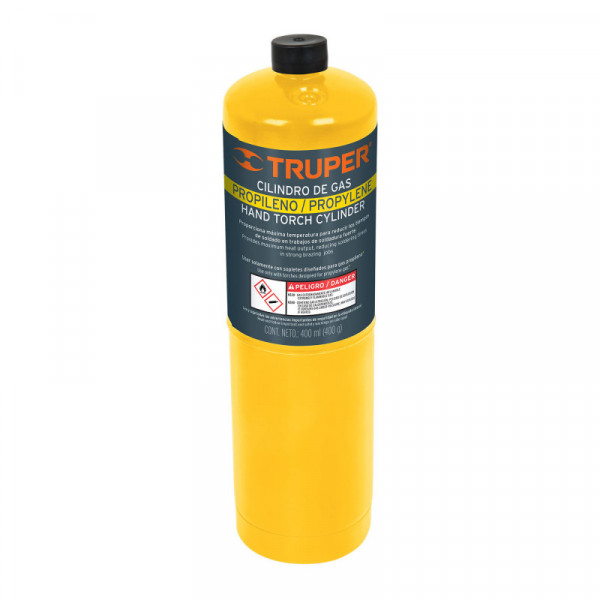 GAS-400N Cilindro de gas propileno de 400g, amarillo TRUPER | DIHERESA