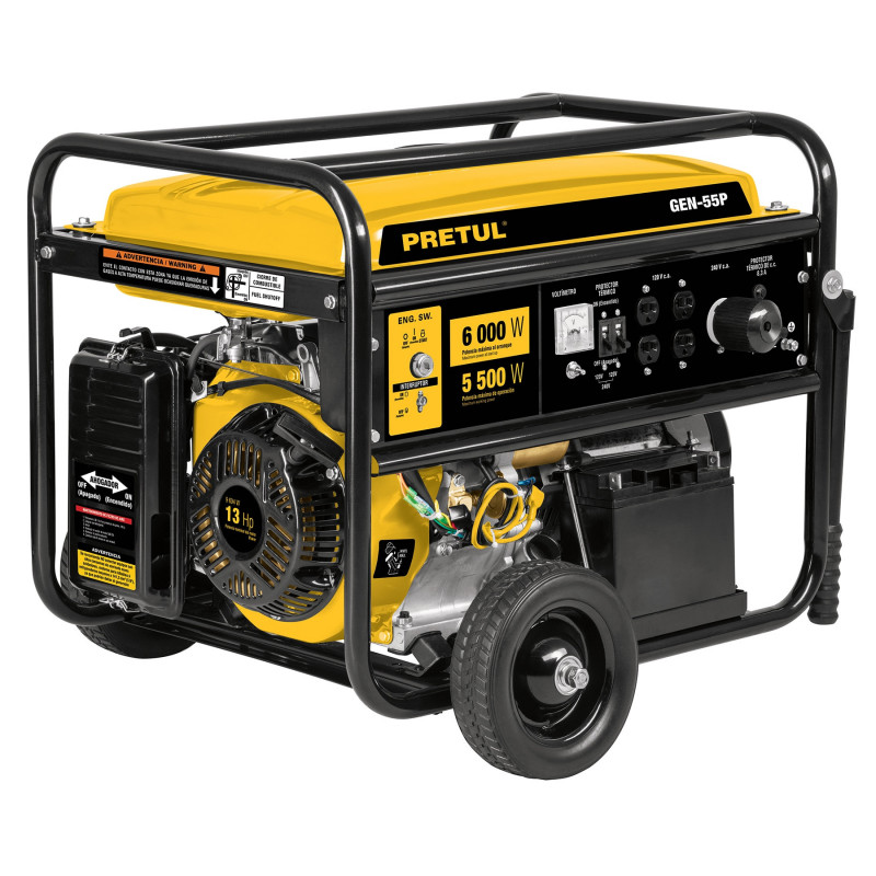 GEN-55P Generador eléctrico a gasolina, 5,500 w, Pretul TRUPER | DIHERESA