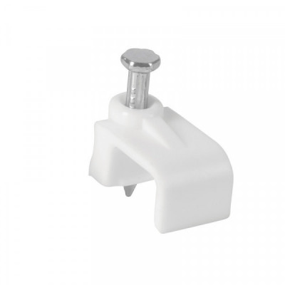 GPL-10B Grapa para cable plano, 6 X 9.5 mm, blanca, bolsa 20 pzas TRUPER | DIHERESA