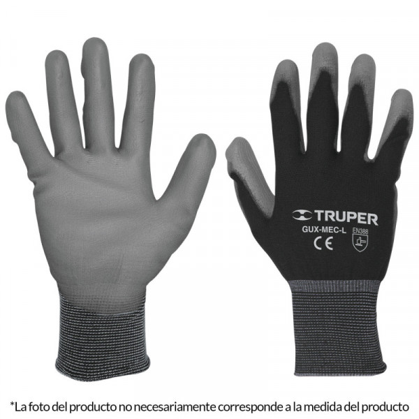 GU-112 Guantes de nylon recubiertos con poliuretano, medianos TRUPER | DIHERESA