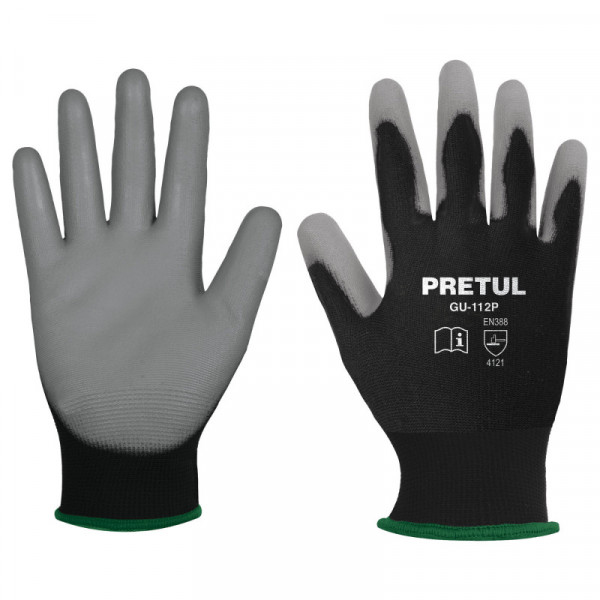 GU-112P Guantes de nylon recubiertos de poliuretano, medianos,Pretul TRUPER | DIHERESA