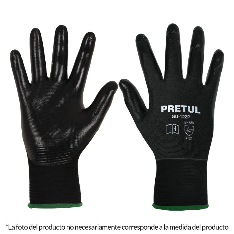 GU-121P Guantes de nylon recubiertos de nitrilo, chicos, Pretul TRUPER | DIHERESA