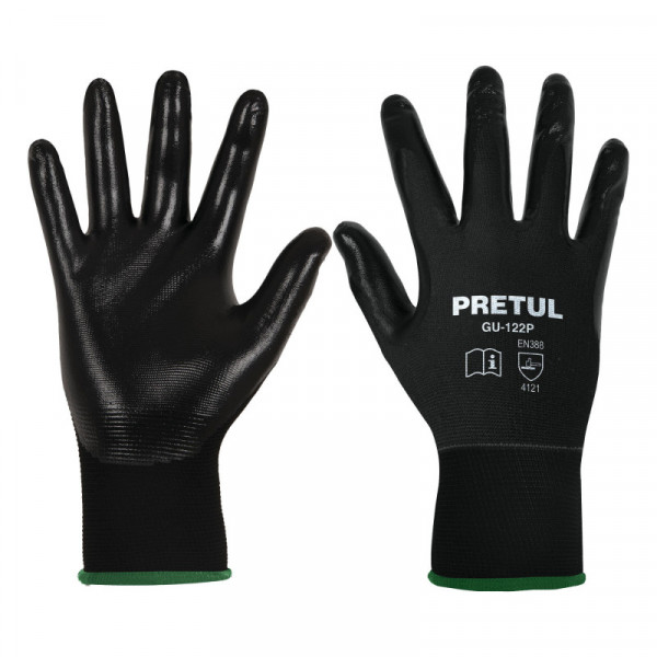 GU-122P Guantes de nylon recubiertos de nitrilo, medianos,Pretul TRUPER | DIHERESA