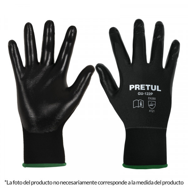 GU-123P Guantes de nylon recubiertos de nitrilo, grandes, Pretul TRUPER | DIHERESA