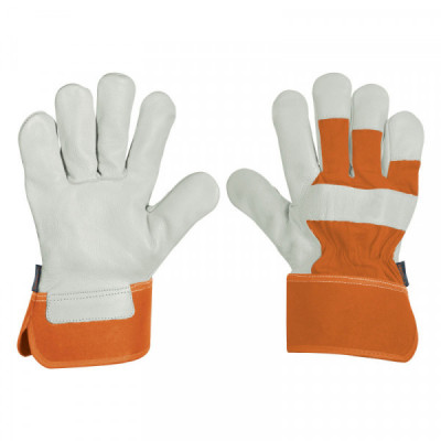 GU-255 Guantes de piel de res y dorso de loneta TRUPER | DIHERESA