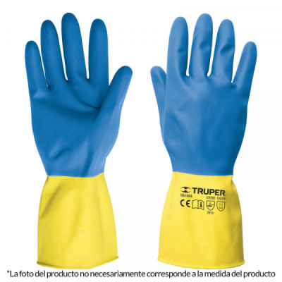 GU-332 Guantes de látex para limpieza, medianos, reforzados TRUPER | DIHERESA