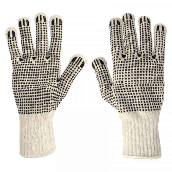 GU-425 Guantes de algodón con puntos de PVC en palma y dorso,Pretul TRUPER | DIHERESA