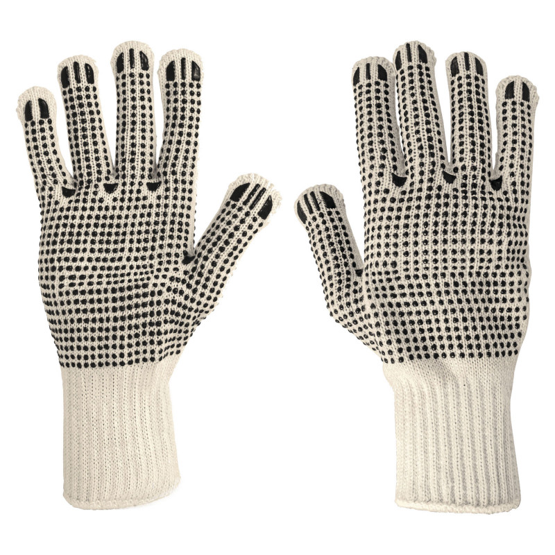 GU-425 Guantes de algodón con puntos de PVC en palma y dorso,Pretul TRUPER | DIHERESA
