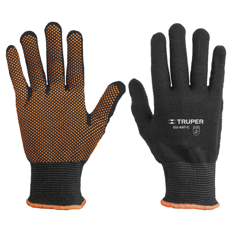 GU-441 Guantes de nylon con puntos de PVC en palma, chicos TRUPER | DIHERESA