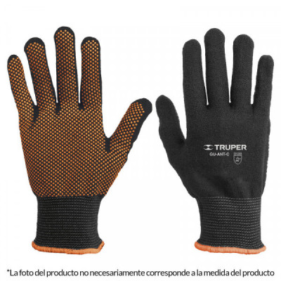 GU-442 Guantes de nylon con puntos de PVC en palma, medianos TRUPER | DIHERESA