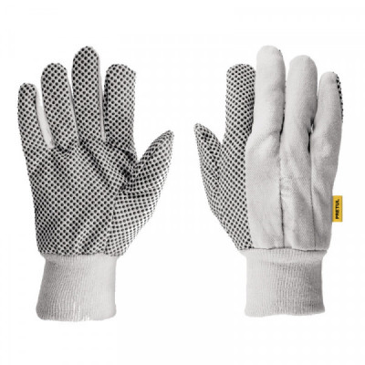 GU-455 Guantes de algodón con puntos PVC en palmas, unitalla,Pretul TRUPER | DIHERESA