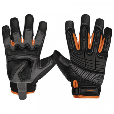 GU-665 Guantes para mecánicos con protección anti-impacto TRUPER | DIHERESA
