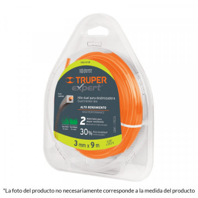 HDU-12-95 Hilo para desbrozadora dual, en blister, 12 m, 0.095' TRUPER | DIHERESA