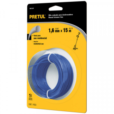 HIDE-65P Hilo redondo para desbrozadora, 15 m, 1.6 mm, Pretul TRUPER | DIHERESA