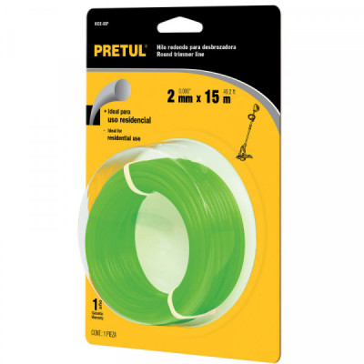 HIDE-80P Hilo redondo para desbrozadora, 15 m, 2 mm, Pretul TRUPER | DIHERESA