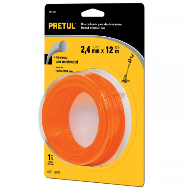 HIDE-95P Hilo redondo para desbrozadora, 12 m, 2.4 mm, Pretul TRUPER | DIHERESA