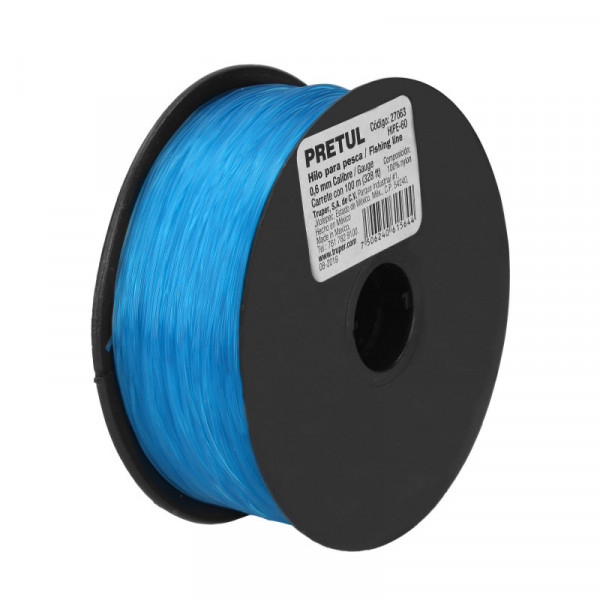 HIPE-60 Hilo para pesca, rollo 100m, calibre 0.60mm, azul TRUPER | DIHERESA