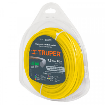 HLB-130 Hilo redondo para desbrozadora, 48 m largo, 3.3 mm, blister TRUPER | DIHERESA
