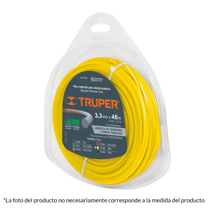 HLB-80 Hilo redondo para desbrozadora, 120 m largo ,2 mm, blister TRUPER | DIHERESA HLB-80 Hilo redondo para desbrozadora, 120 m largo ,2 mm, blister TRUPER | DIHERESA