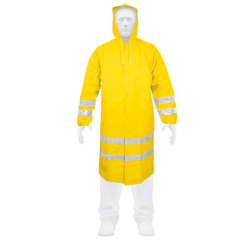 IM-REF-L Gabardina impermeable con reflejante, talla grande, PVC TRUPER | DIHERESA