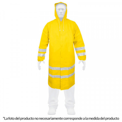 IM-REF-M Gabardina impermeable con reflejante, talla mediana, PVC TRUPER | DIHERESA