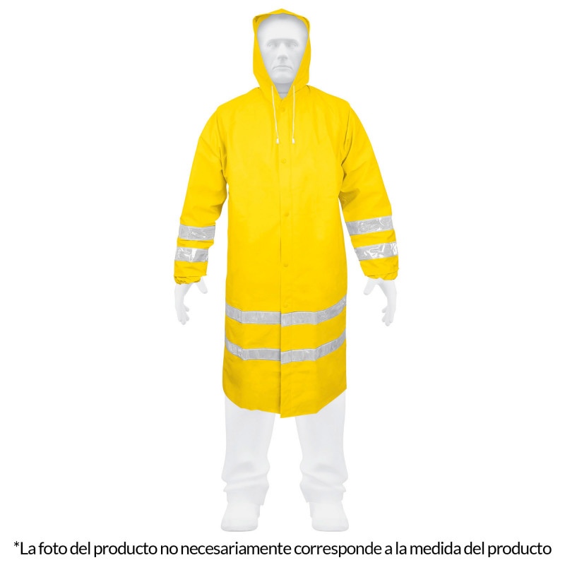 IM-REF-XL Gabardina impermeable con reflejante, talla extra grande,PVC TRUPER | DIHERESA