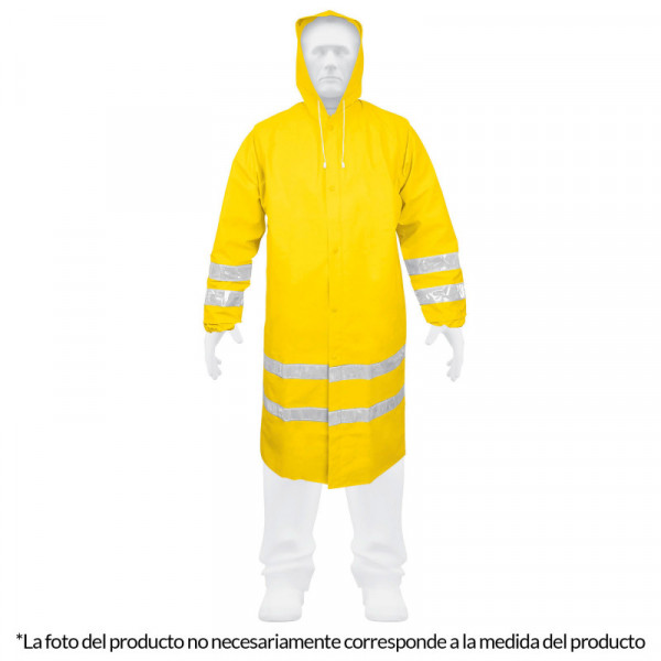 IM-REF-XL Gabardina impermeable con reflejante, talla extra grande,PVC TRUPER | DIHERESA