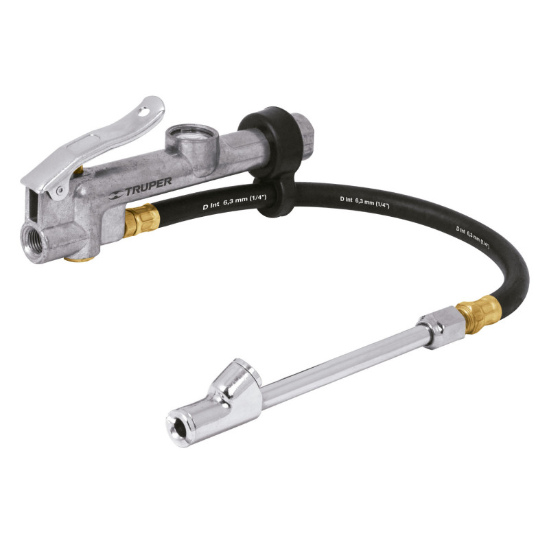 INFCA Inflador cabeza doble con calibrador de metal TRUPER | DIHERESA INFCA Inflador cabeza doble con calibrador de metal TRUPER | DIHERESA