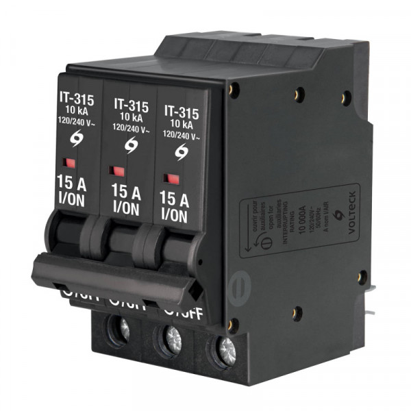 IT-315 Interruptor termomagnético 3 polos 15 A, Volteck TRUPER | DIHERESA