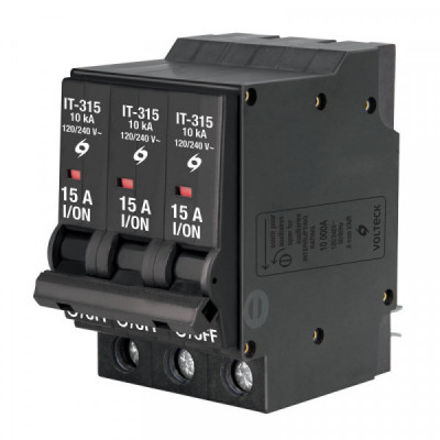 IT-315 Interruptor termomagnético 3 polos 15 A, Volteck TRUPER | DIHERESA