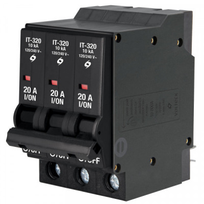 IT-320 Interruptor termomagnético 3 polos 20 A, Volteck TRUPER | DIHERESA