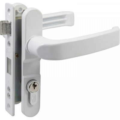 10CL LOCK Cerradura europea para puerta de aluminio  color blanco