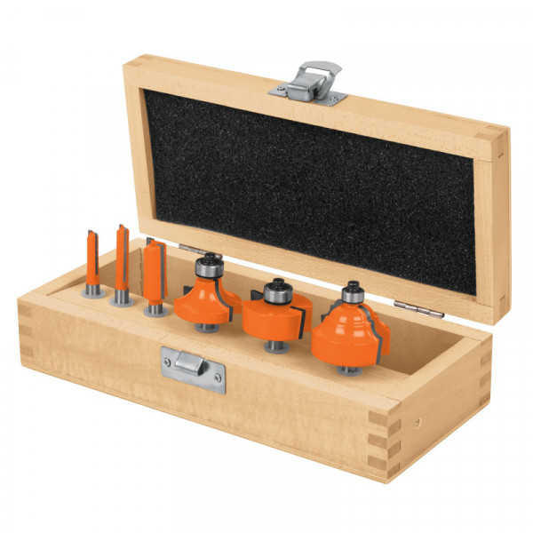JBROU-6 Juego de brocas para router, 6 piezas TRUPER | DIHERESA
