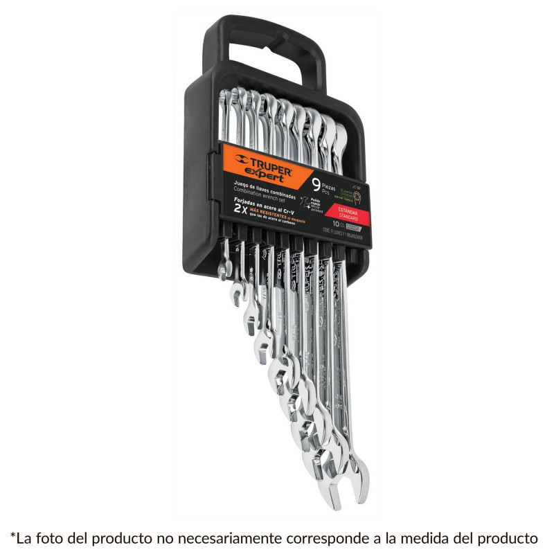 JC-9M Juego de llaves combinadas, 9 piezas, pulidas, milimétricas TRUPER | DIHERESA JC-9M Juego de llaves combinadas, 9 piezas, pulidas, milimétricas TRUPER | DIHERESA
