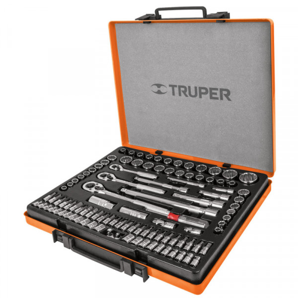 JD-103MP Juego de dados, cuadro 1/4, 3/8 y 1/2', 103 piezas, std y mm TRUPER | DIHERESA