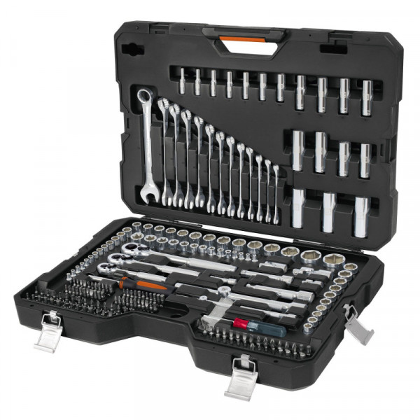 JD-210MP Juego autoclé, cuadro 1/4, 3/8 y 1/2', 210 piezas, std y mm TRUPER | DIHERESA
