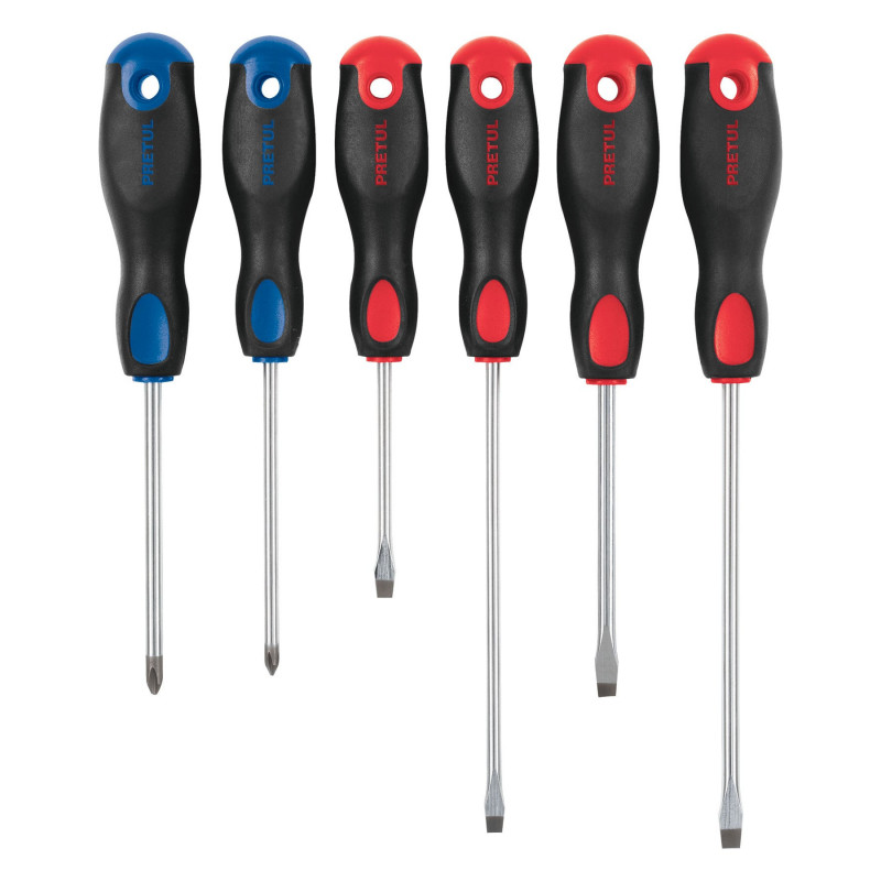 JD-6BP Juego de desarmadores, 6 piezas, mango Comfort Grip, Pretul TRUPER | DIHERESA JD-6BP Juego de desarmadores, 6 piezas, mango Comfort Grip, Pretul TRUPER | DIHERESA
