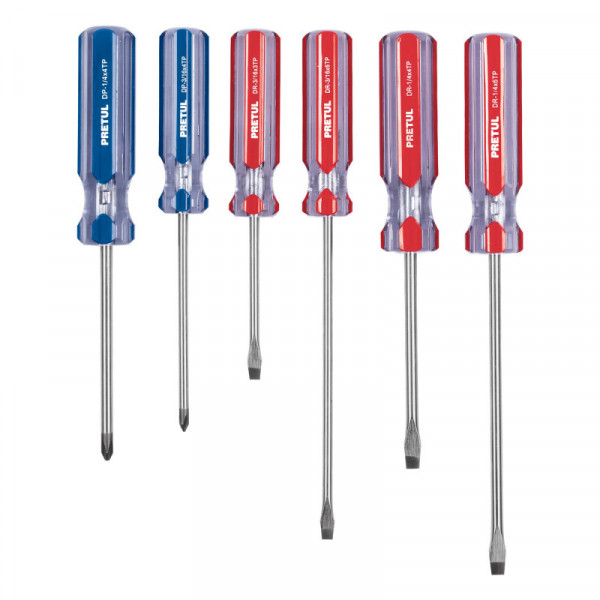 JD-6TP Juego de desarmadores, 6 piezas, mango PVC, Pretul TRUPER | DIHERESA