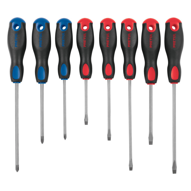 JD-8BP Juego de desarmadores, 8 piezas, mango Comfort Grip, Pretul TRUPER | DIHERESA JD-8BP Juego de desarmadores, 8 piezas, mango Comfort Grip, Pretul TRUPER | DIHERESA