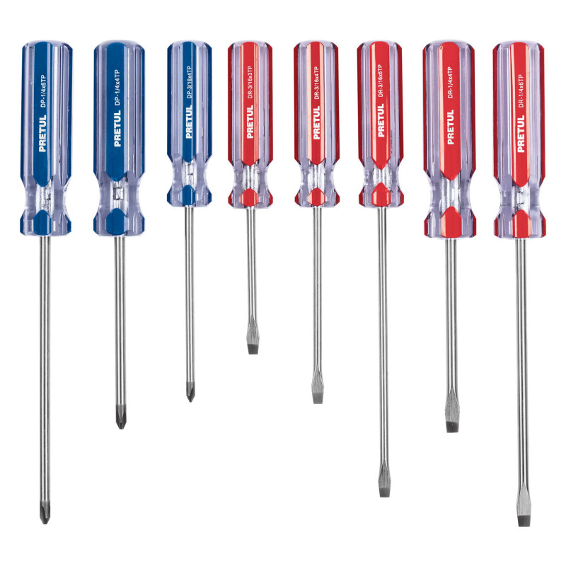 JD-8TP Juego de desarmadores, 8 piezas, mango PVC, Pretul TRUPER | DIHERESA JD-8TP Juego de desarmadores, 8 piezas, mango PVC, Pretul TRUPER | DIHERESA