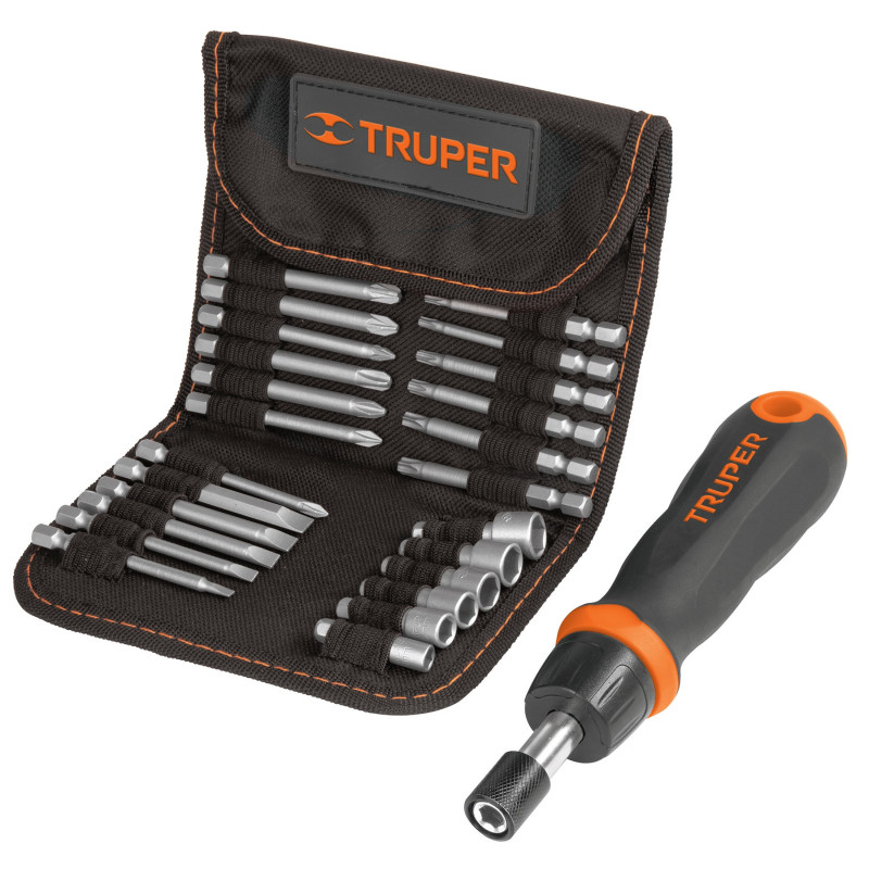 JDM-26 Juego de desarmador tipo matraca, 26 piezas TRUPER | DIHERESA JDM-26 Juego de desarmador tipo matraca, 26 piezas TRUPER | DIHERESA