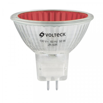 JR-50R Foco de halógeno tipo JR, 50 w, rojo, Volteck TRUPER | DIHERESA