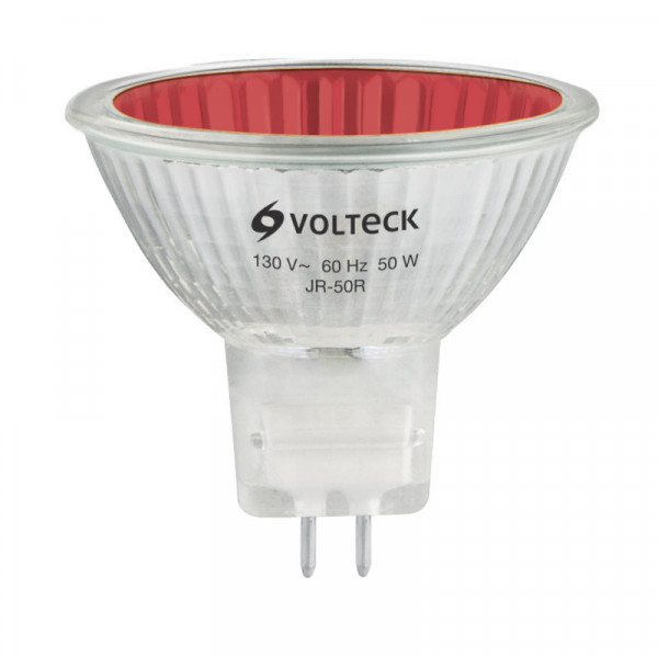 JR-50R Foco de halógeno tipo JR, 50 w, rojo, Volteck TRUPER | DIHERESA