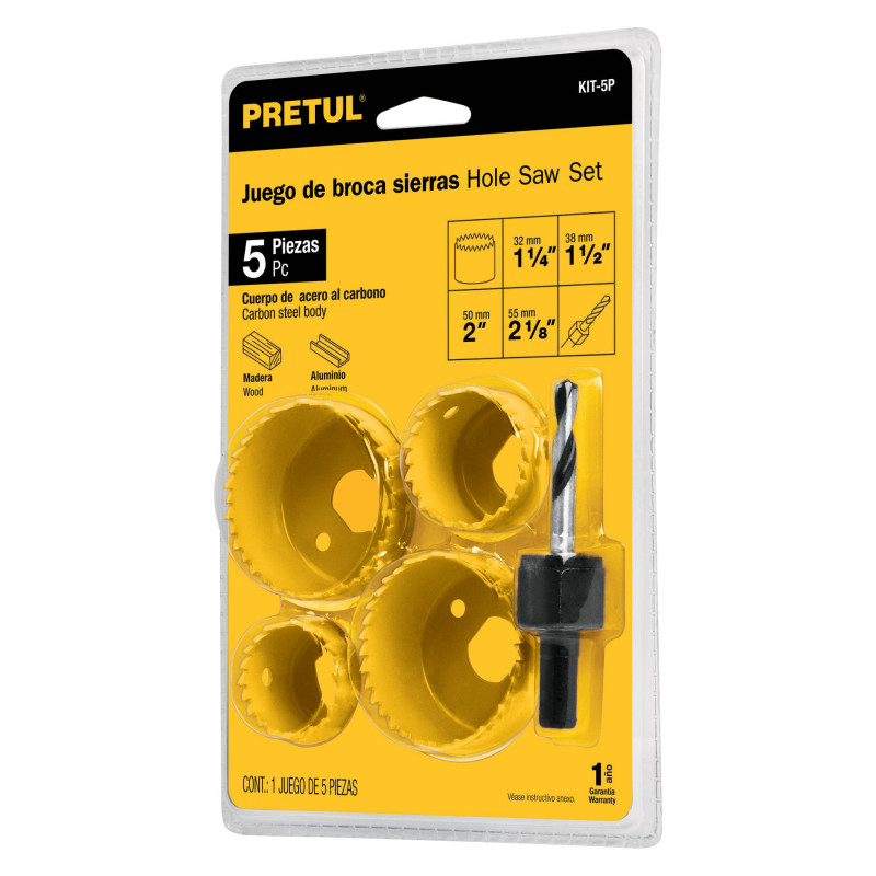 KIT-5P Kit 5 brocasierras para madera, blister, Pretul TRUPER | DIHERESA KIT-5P Kit 5 brocasierras para madera, blister, Pretul TRUPER | DIHERESA