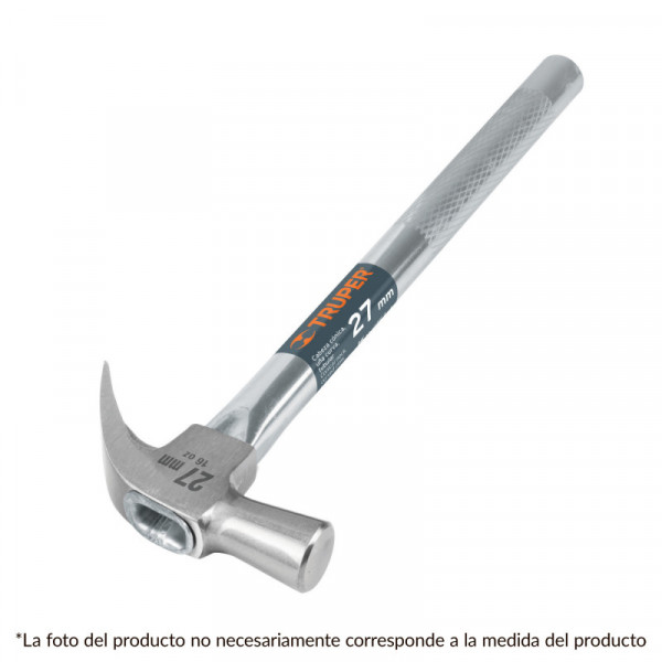 MAC-29T Martillo cabeza cónica, uña curva, 29 mm, mango tubular TRUPER | DIHERESA