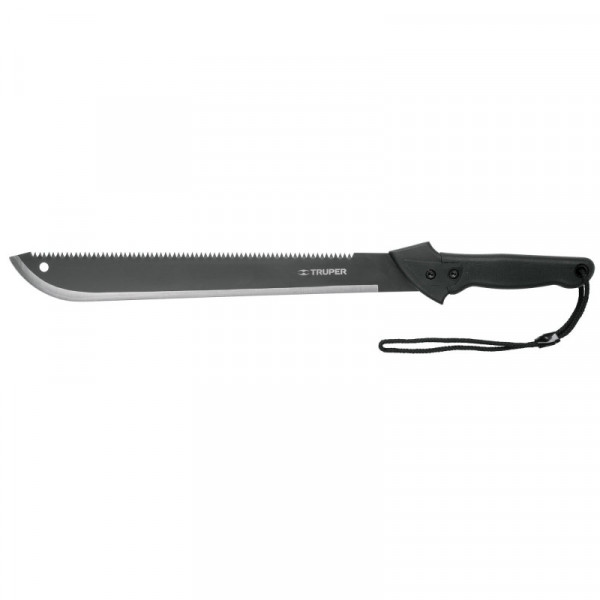 MACH-18X Machete doble filo, 18' con mango inyectado y funda TRUPER | DIHERESA