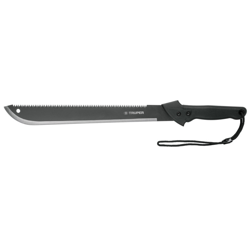 MACH-18X Machete doble filo, 18' con mango inyectado y funda TRUPER | DIHERESA