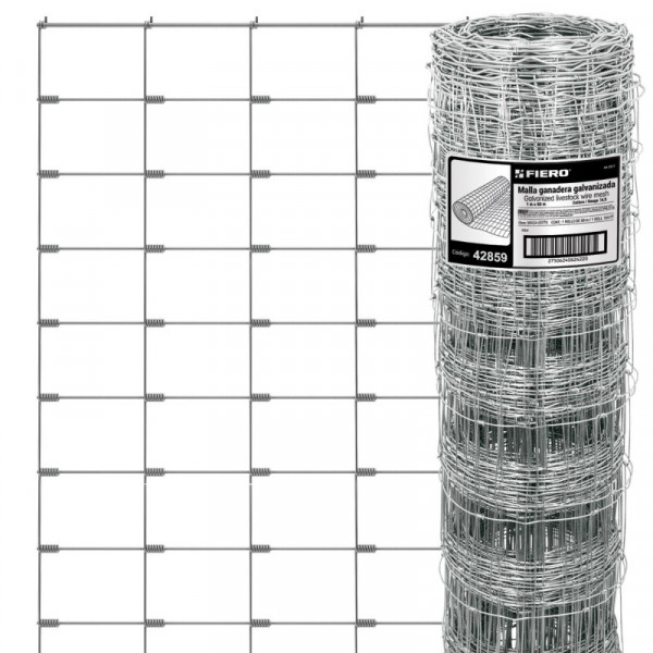 MAGA-50X10 Malla ganadera de acero galvanizado, 1.0 X 50 m TRUPER | DIHERESA